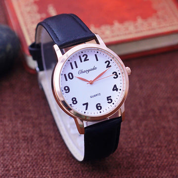 new fashion woman man gentleman business formal leather big digital large dial wrist watches father dad mother birthday gifts