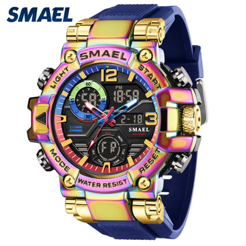 2025 SMAEL Sports Watches Men LED Watches New 50m Waterproof Digital Watches 8110 Shockproof Sports Watches for Men Electrionic