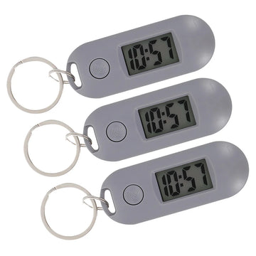 3 Pcs Keychain Digital Watches Portable Hanging Watches For Kids Students Clip On Watches Pocket Watches Home Decor