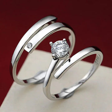 I LOVE YOU Couple Rings  Unisex Wedding Rings for Women Men Lover Anniversary Jewelry Gift Prevent Allergy 925 Sterling Silver
