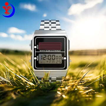 Fashion Couple Sports Watch Women's Stainless Steel Strap Digital Clock Women's Men's Multifunctional Electronic Watch