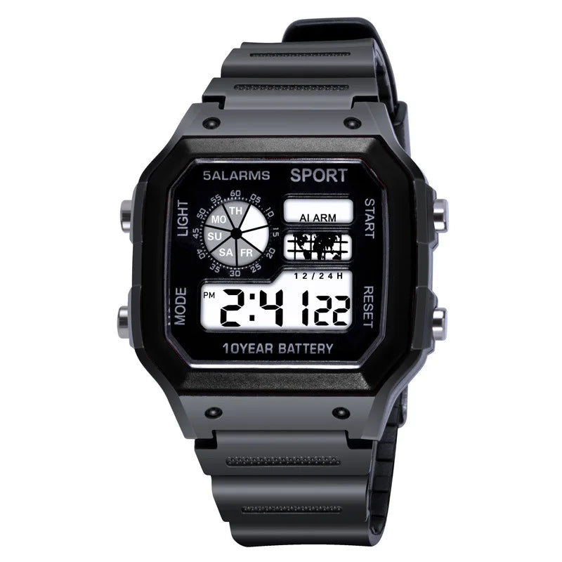 YIKAZE Sports Watches for men LED Digital Men's Wrist Watches Countdown Alarm Clock Sweatproof Male Sport Electronic Watches