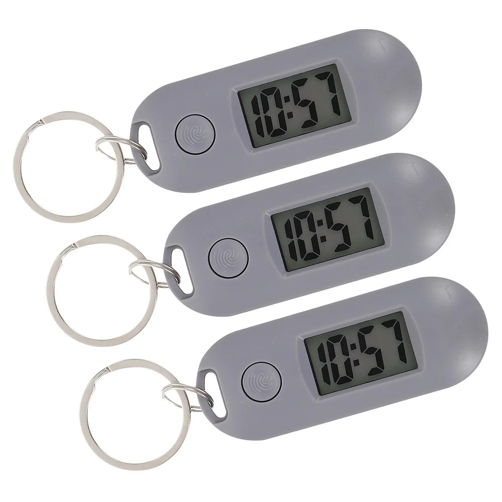 3 Pcs Keychain Digital Watches Portable Hanging Watches For Kids Students Clip On Watches Pocket Watches Home Decor