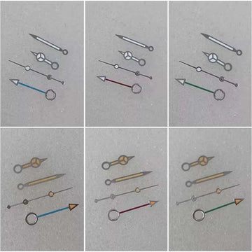 Green Luminous Watch Hands for NH34 Movement Modified 4Pins Pointers Gmt-Needles Replacmenet Watches Accessories