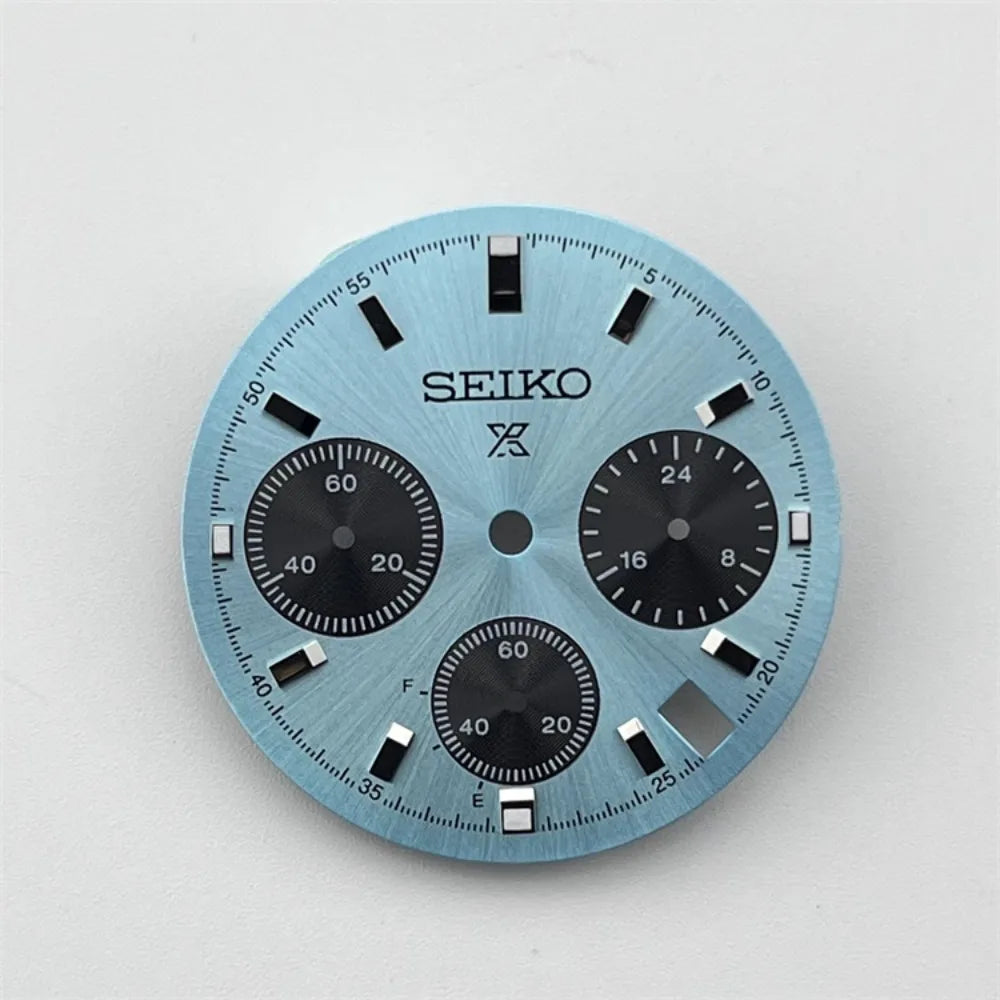 Vk63 Dial Black Case 29.5mm Chronograph Watches Accessories VK63 Watch Hands Quartz Movement Watch Parts