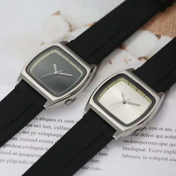 Couple Watch Bauhaus Design Sterile Dial Stainless Steel Unisex Quartz Watch